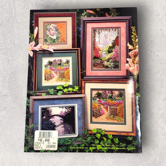 Cross My Heart CSB-93 Secret Gardens Counted Cross Stitch Book 1994 - Picture 2 of 2